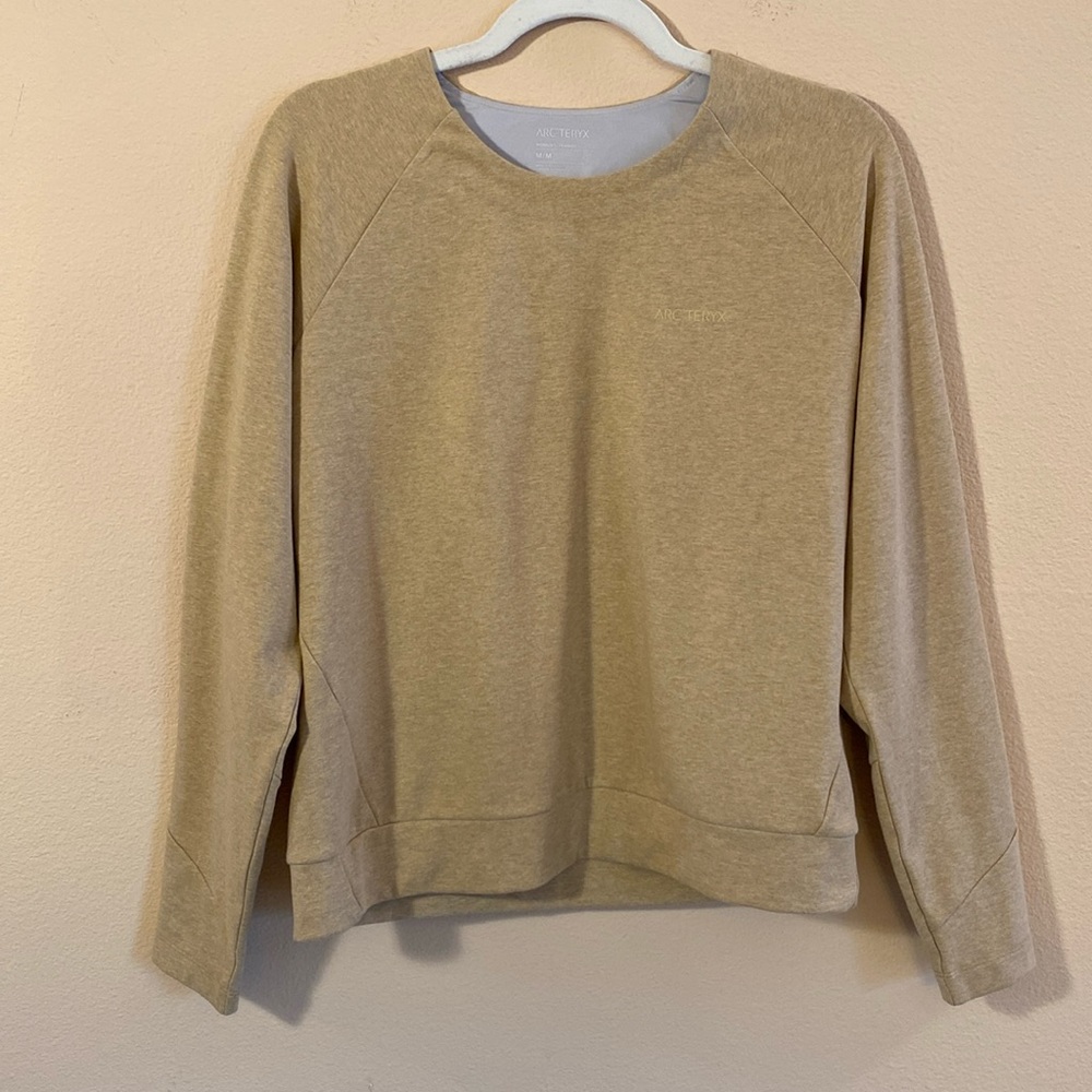Arc'teryx Momenta Centre Pullover Versatile Performance Soft Cotton Blend Yellow